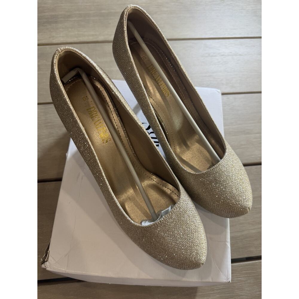 Dream Pairs Size 10 Womens Low Stiletto Heel Dress Pumps Festival Formal Wedding